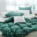 Green duvet cover queen organic  cotton comforter sets floral bedding set